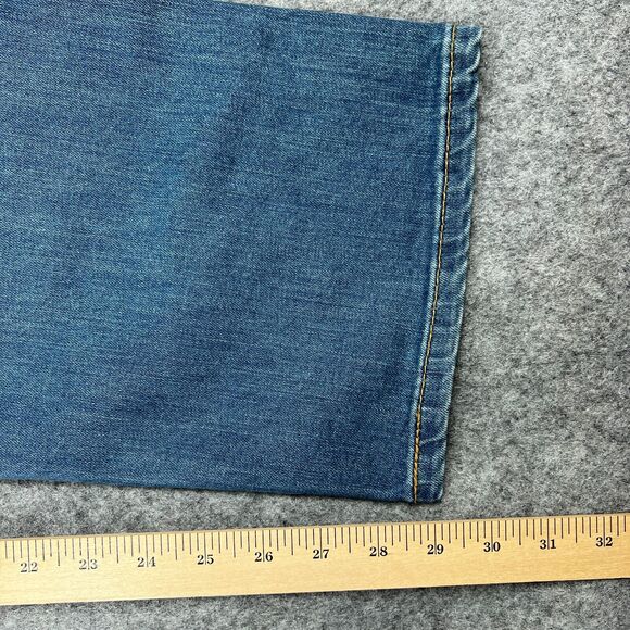Levi’s Jeans Mens 36 X 30 505 Straight Leg Regular Faded Blue Denim Pants - Picture 9 of 13